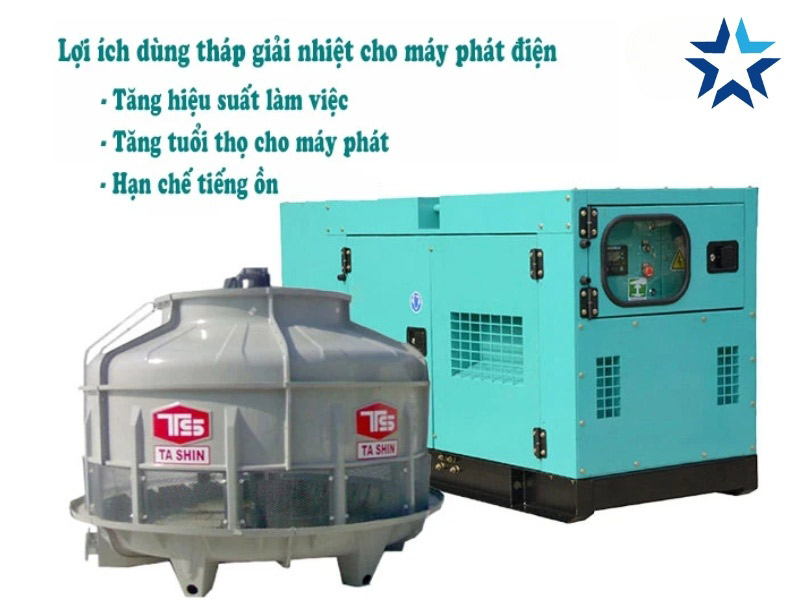 lợi ích khi dùng tháp giải nhiệt cho máy phát điện
