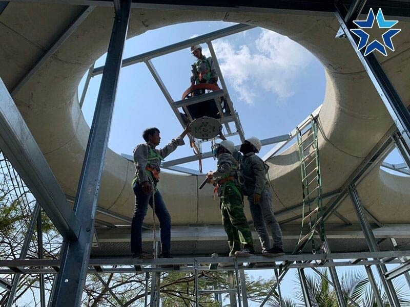 lắp đặt tháp giải nhiệt