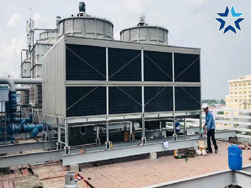 lắp đặt tháp giải nhiệt Truwater
