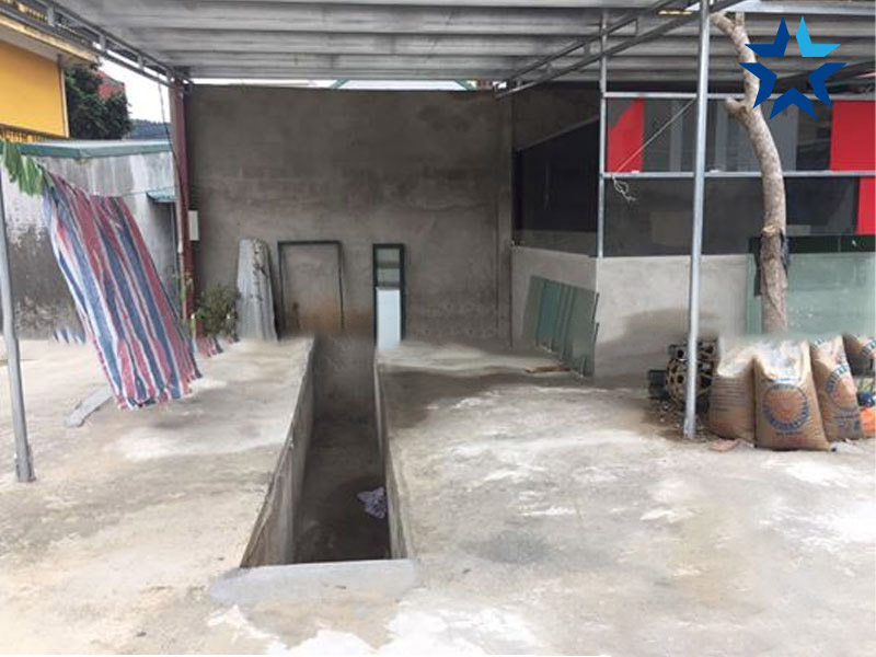 xây dựng cầu rửa xe ô tô nền âm