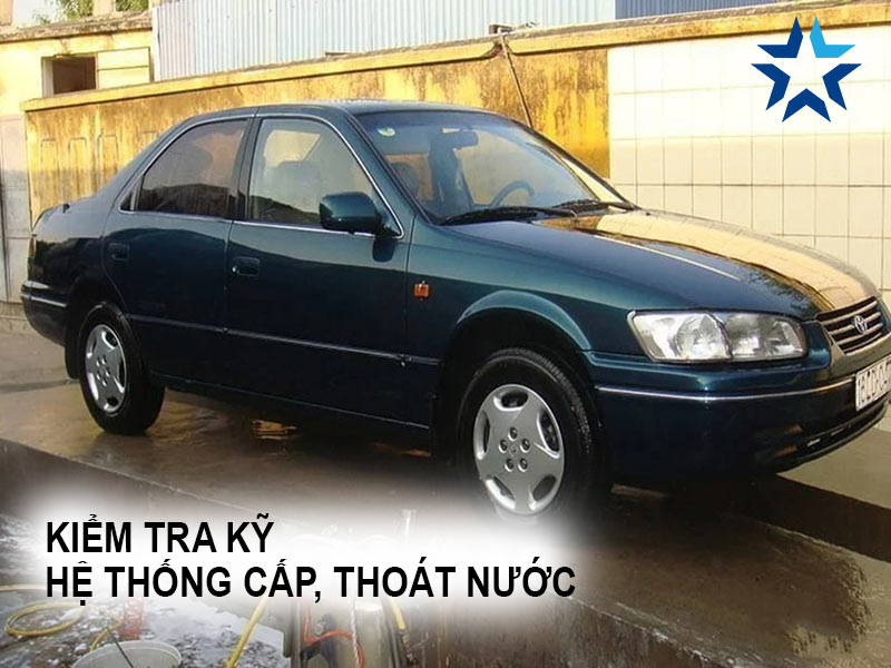 kiểm tra hệ thống thoát nước sau khi xây dựng cầu rửa xe ô tô&nbsp;