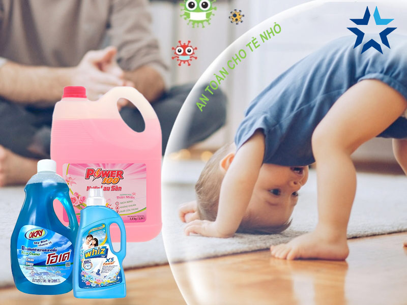 nước lau sàn nhà Thái Lan an toàn cho trẻ nhỏ