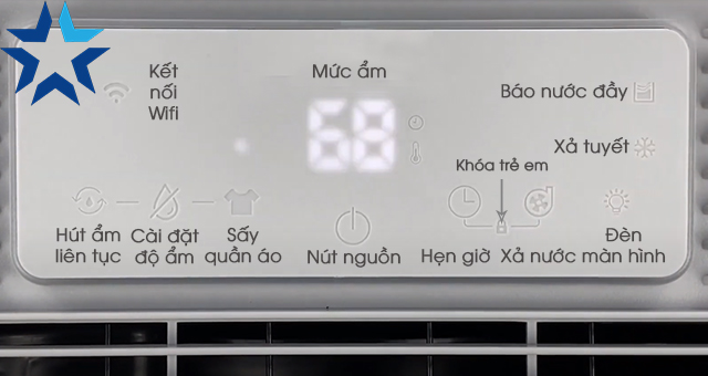 Bảng điều khiển máy hút ẩm Xiaomi New Widetech 30l 