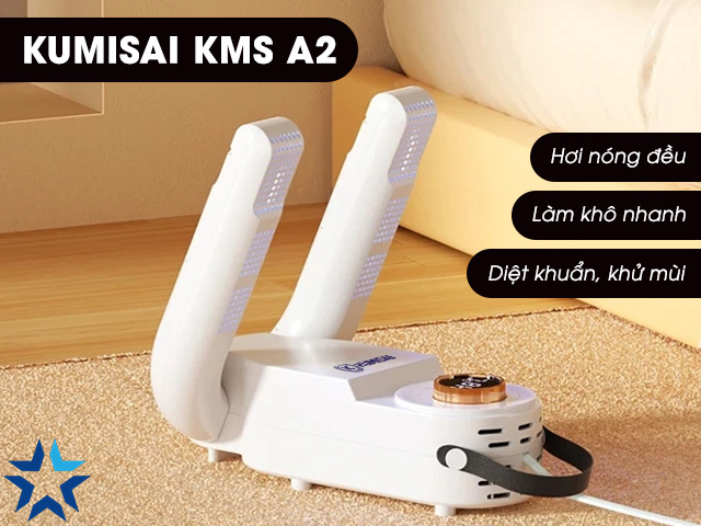 Máy sấy giày Kumisai KMS A2 làm khô, khử mùi, diệt khuẩn hiệu quả