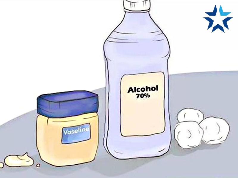 Cồn và Vaseline có tác dụng làm mềm áo da