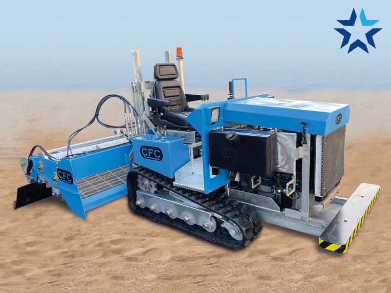 Máy quét rác bãi biển hiện đại