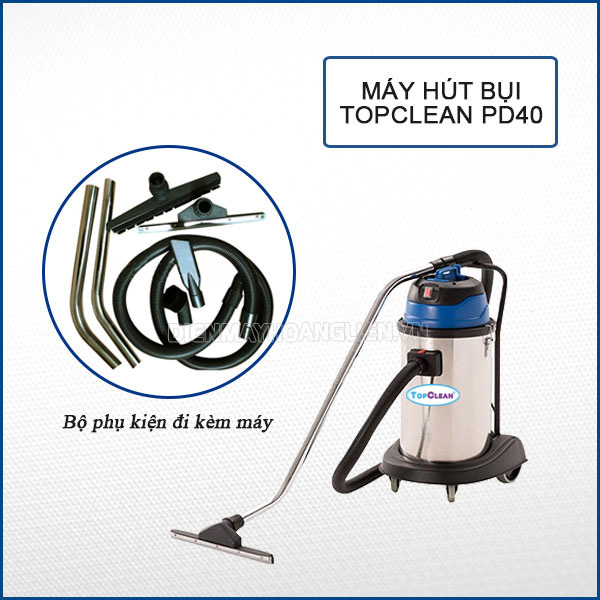 Bộ phụ kiện đi kèm máy hút bụi nhà xưởng TopClean PD 40