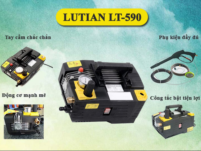  Cấu tạo máy rửa xe áp lực cao Lutian LT-590 
