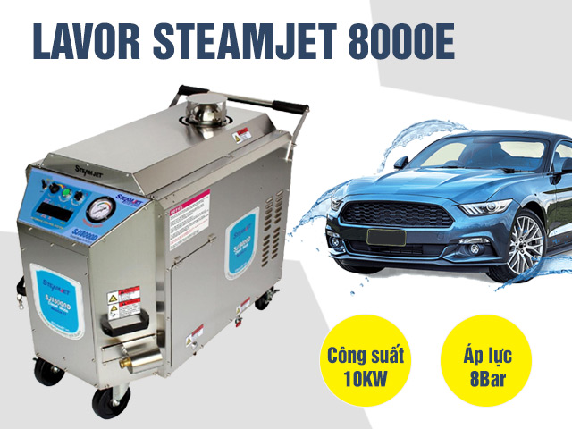 Máy rửa xe hơi nước nóng SteamJet 8000E