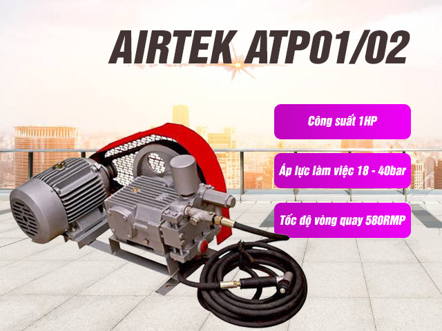 Ưu điểm Máy rửa xe dây đai 1hp Airtek ATP 01/02 