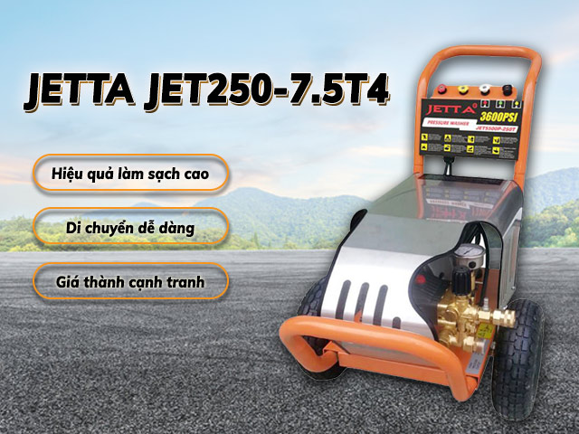 Máy phun rửa xe áp lực cao JET250-7.5T4 7.5KW