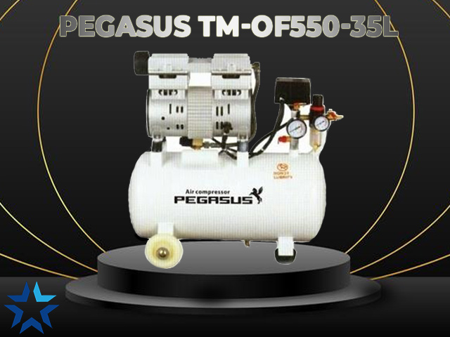 máy nén khí không dầu giảm âm Pegasus TM-OF550-35L 