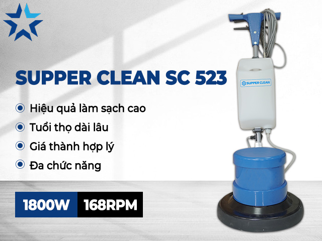 đặc điểm nổi bật của máy chà sàn Supper Clean SC 523