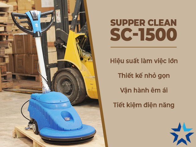 Đặc điểm nổi bật của máy chà sàn công nghiệp Supper Clean SC 1500