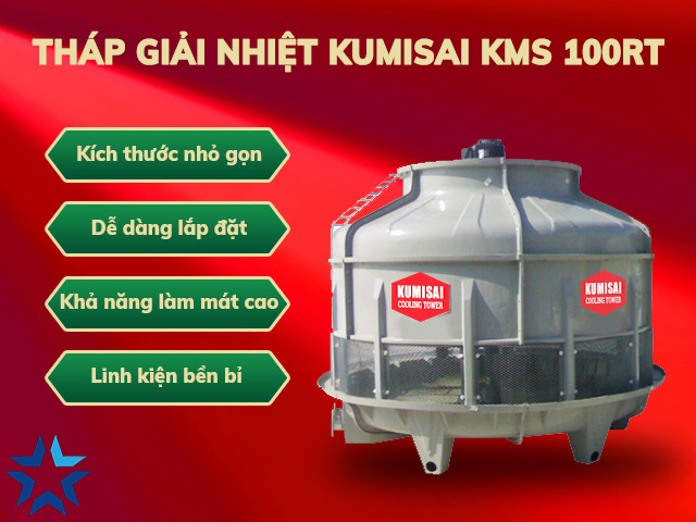 tháp giải nhiệt Kumisai KMS 100rt với nhiều ưu điểm nổi bật