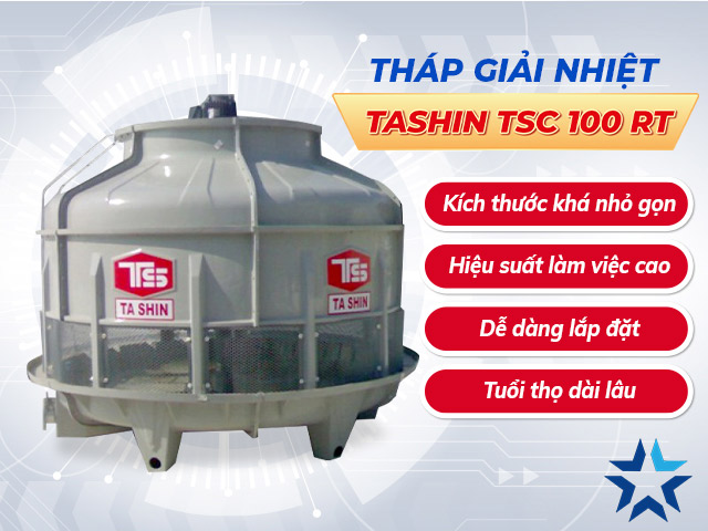 tháp giải nhiệt Tashin TSC 100RT được người dùng đánh giá cao