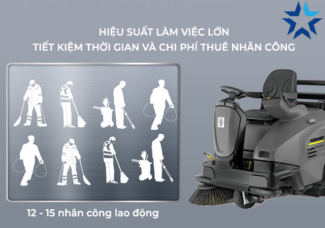 Xe quét rác ngồi lái Karcher KM 105/110 R D+KSSB