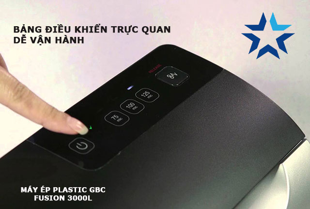 Máy ép Plastic GBC Fusion 3000L A3 có bảng điều khiển tự động, dễ sử dụng