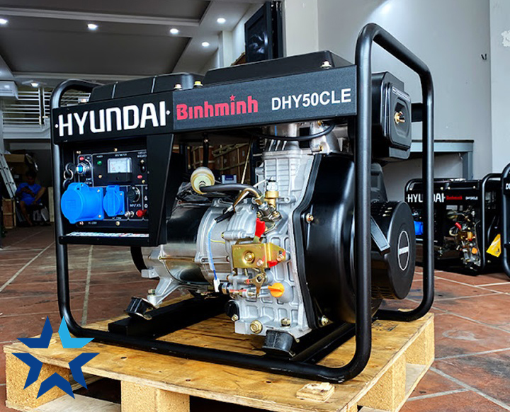 Máy phát điện 4kW chạy dầu DHY50CLE Hyundai