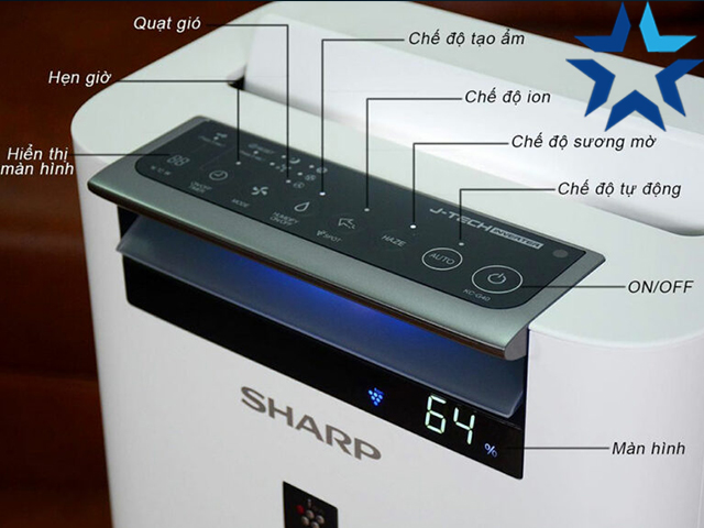 Một số nút bấm trên máy lọc không khí Sharp có thể gây khó khăn cho người dùng