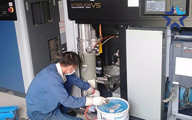 Hình ảnh: Cách bảo dưỡng máy nén khí Kobelco