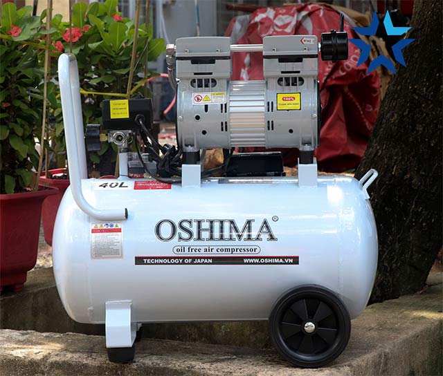 Máy nén khí không dầu Oshima 40L được đánh giá cao về chất lượng