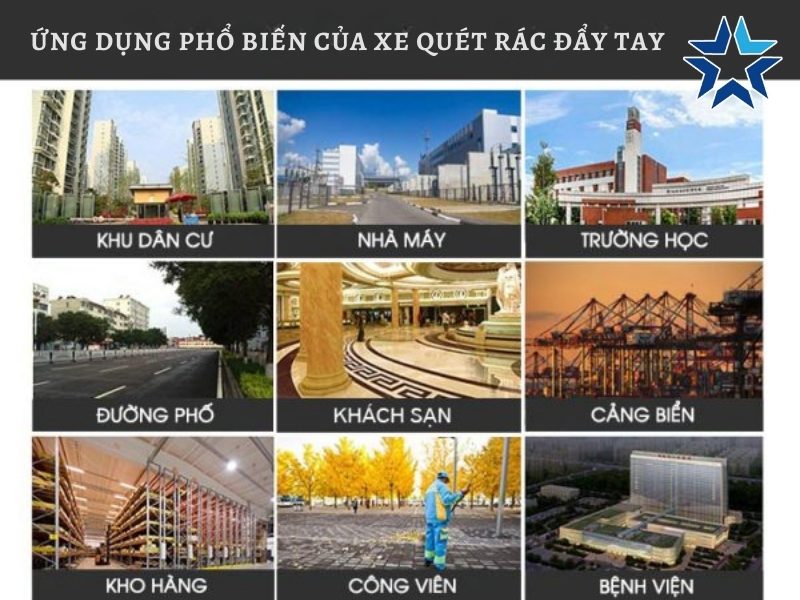 Ứng dụng của xe quét rác đẩy tay trong đời sống