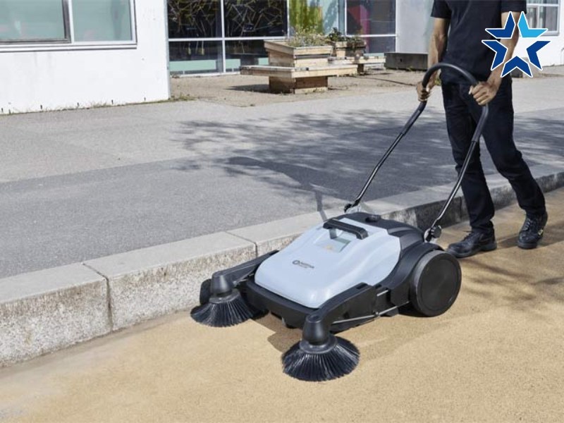 Xe quét rác đẩy tay thủ công (không dùng điện) truyền thống