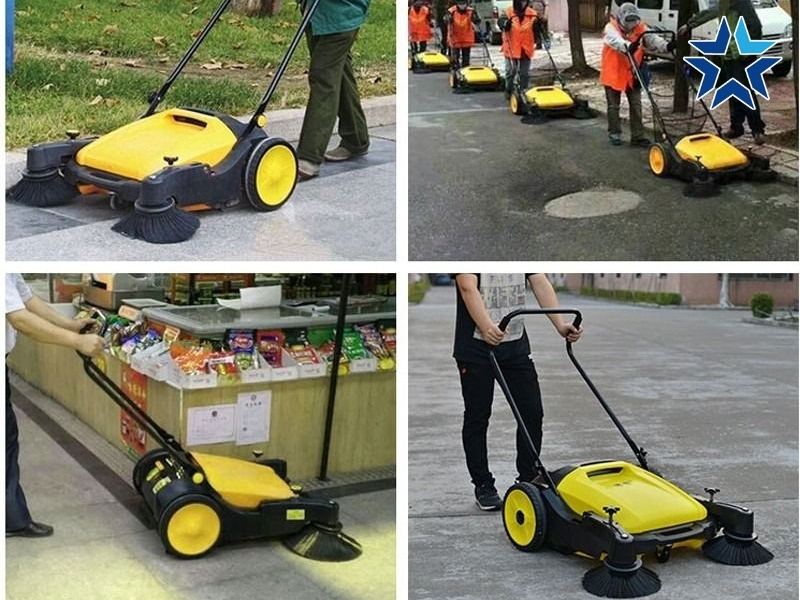 Xe quét rác đẩy tay vận hành an toàn trên nhiều loại địa hình
