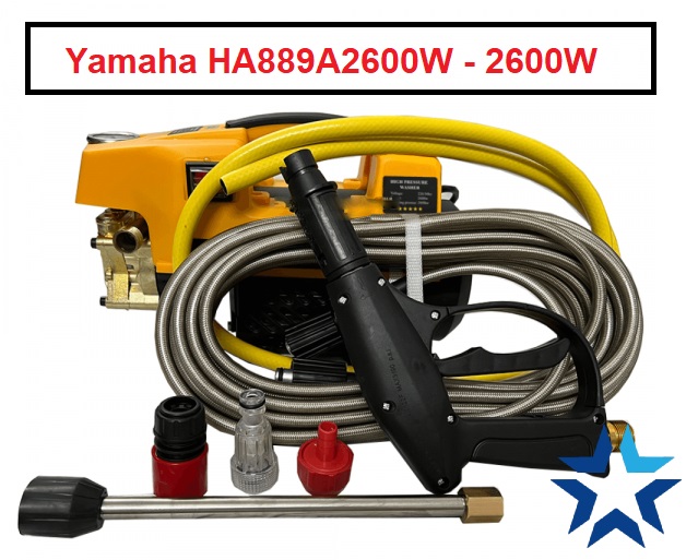 Máy rửa xe Yamaha H889A2600 - 2600W và phụ kiện
