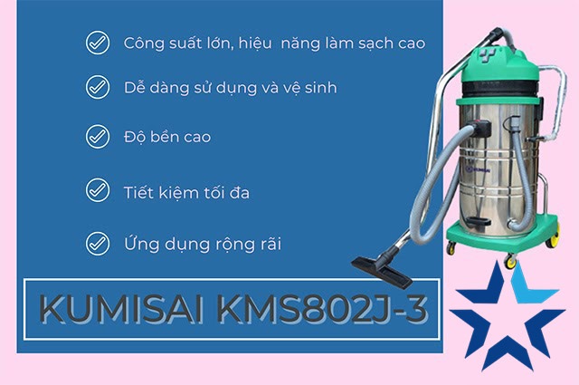 Tính năng máy hút bụi Kumisai KMS802J-3