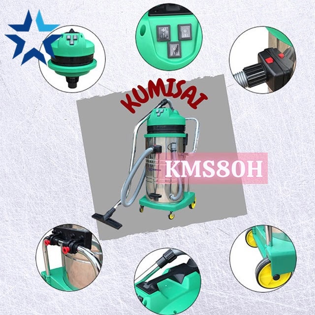 Cấu tạo máy hút bụi công nghiệp  Kumisai KMS80H 