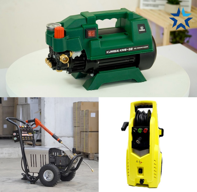 Các mẫu máy rửa xe của Kumisai, Palada, V-Jet rất phong phú về mẫu mã