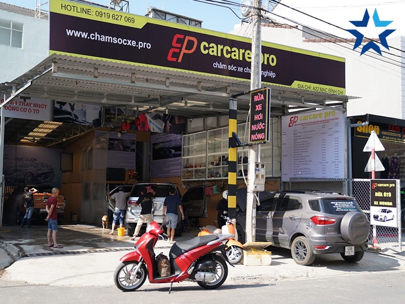 Carcare Pro có không gian chăm sóc xe rộng thoáng